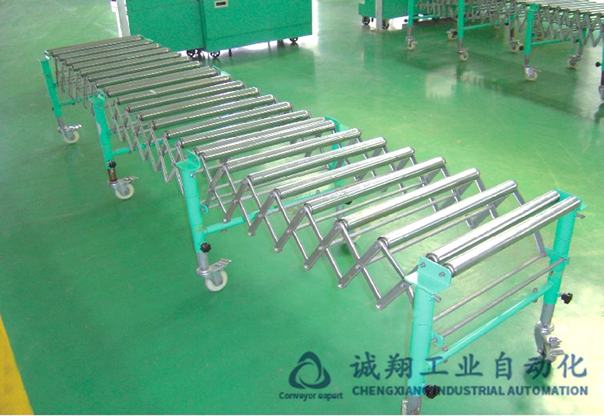 伸缩式无动力滚筒线